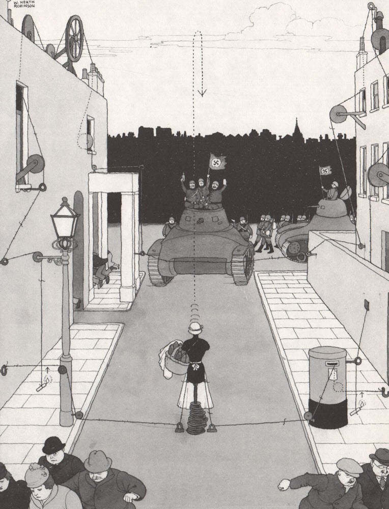 HEATH ROBINSON. Molotov bread basket. Second World War 1973 old vintage print